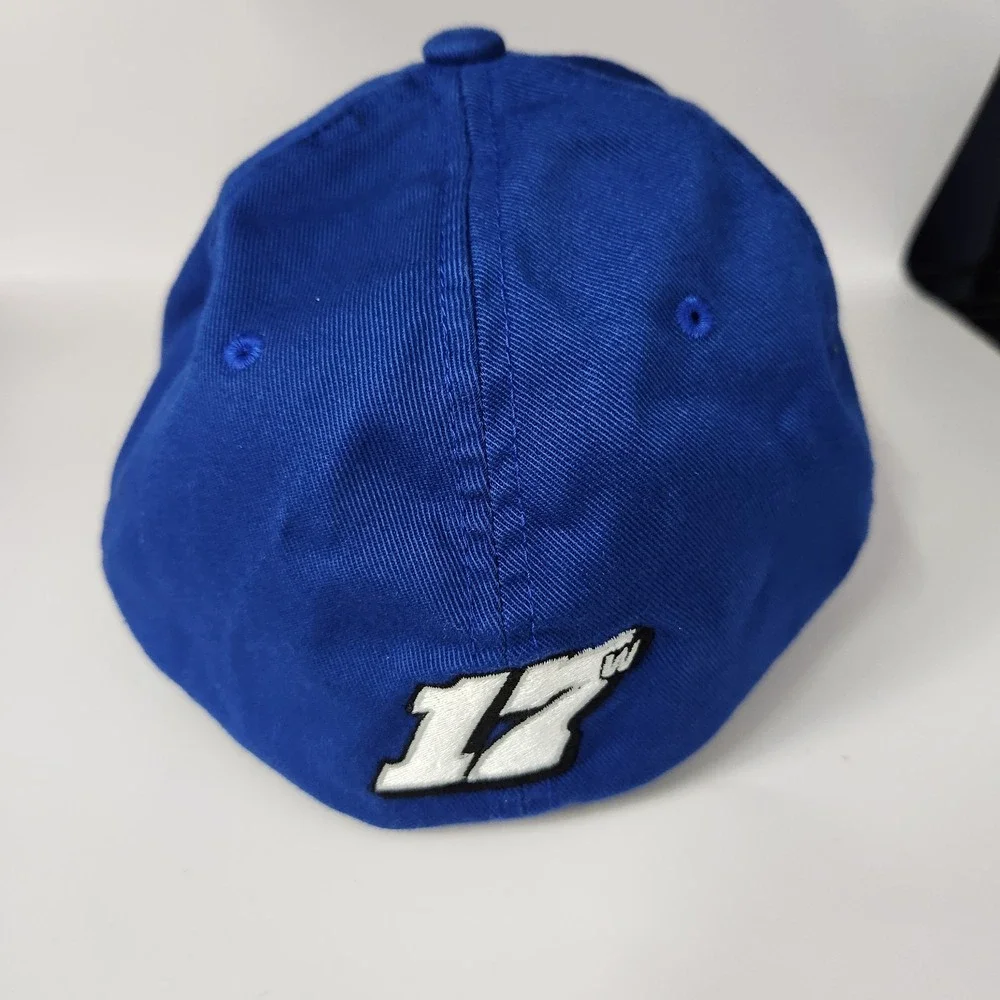 Cole Wodd Racing Flexfit Hat Blue Embroidered Logo‎ 17W Stretch L-XL NASCAR